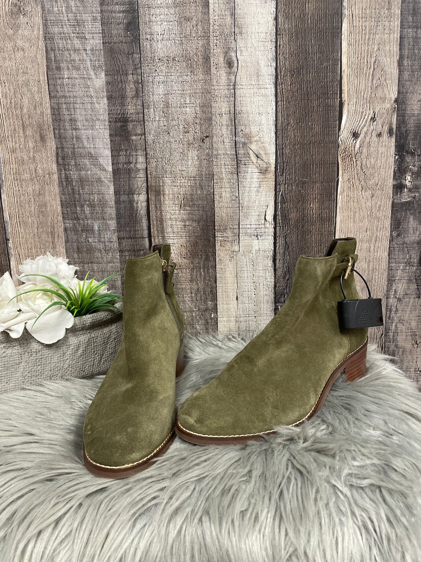 Boots Ankle Heels By Cole-haan In Green, Size: 8.5