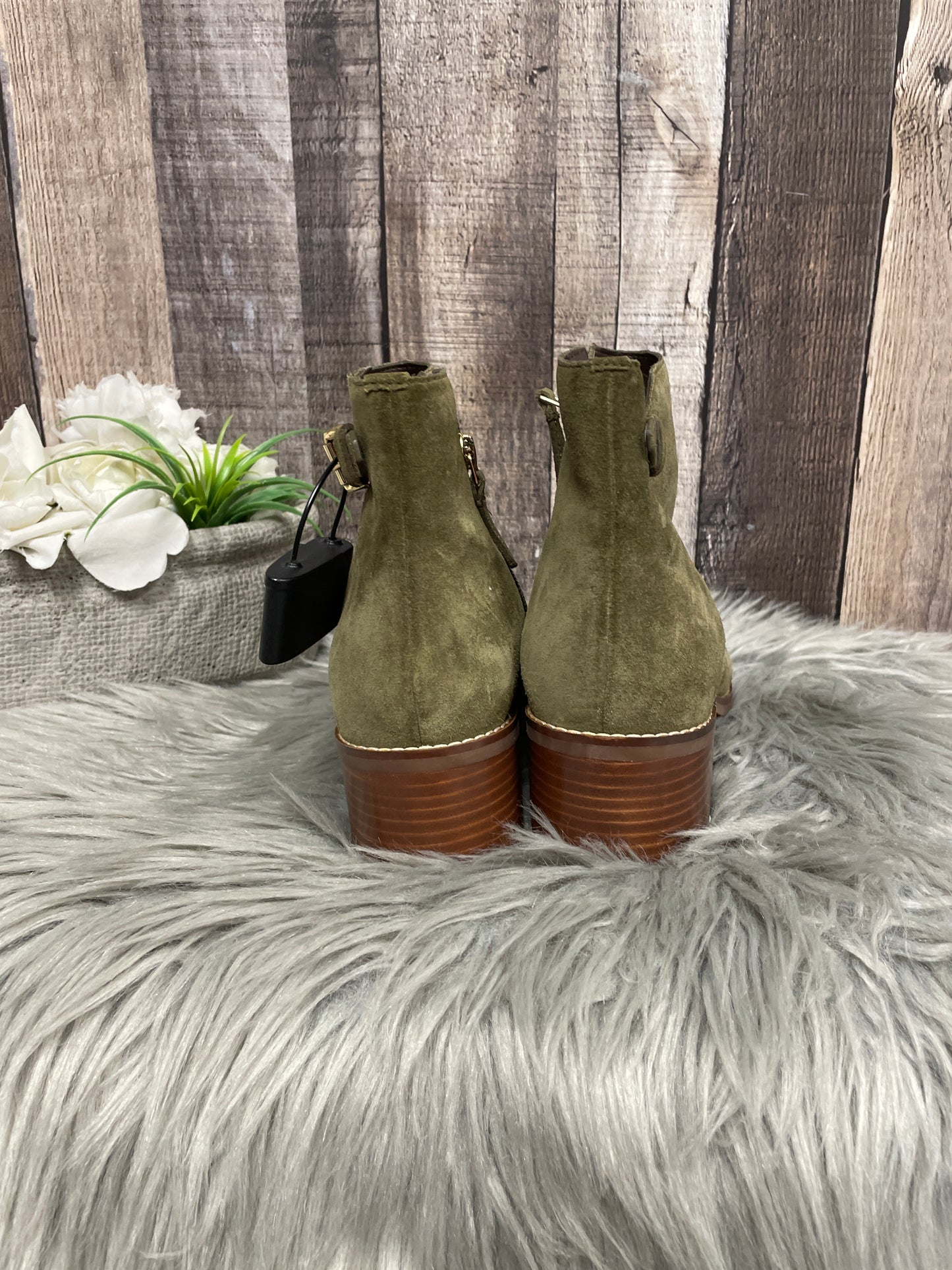 Boots Ankle Heels By Cole-haan In Green, Size: 8.5