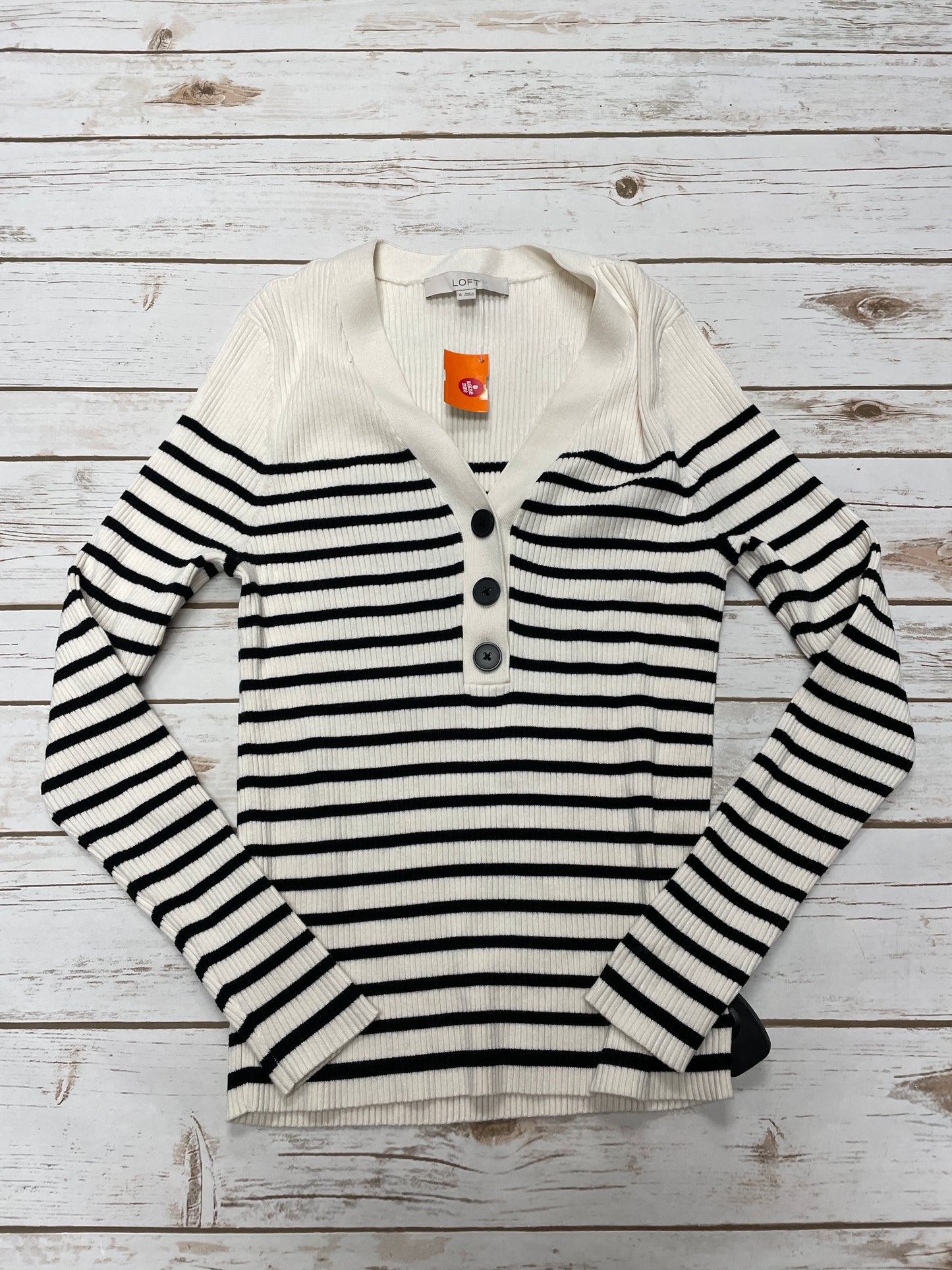 Sweater By Loft In Striped Pattern, Size: Xl