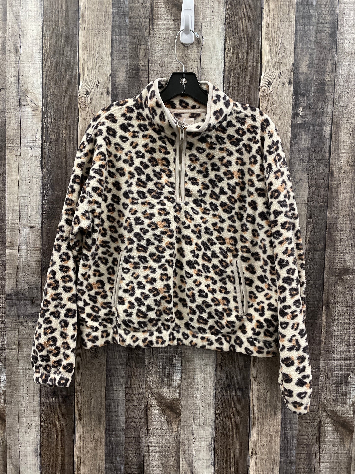 Jacket Fleece By Thread And Supply In Animal Print, Size: S