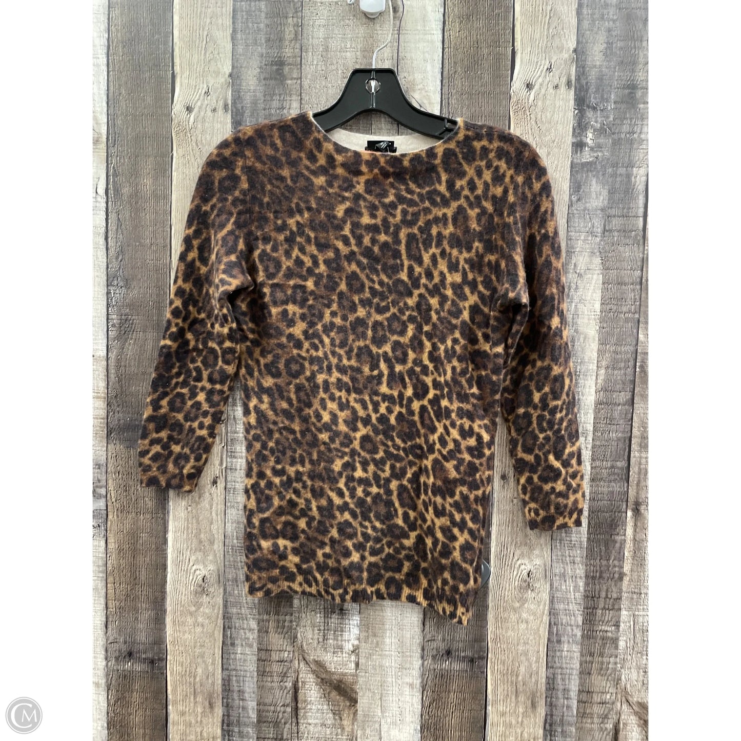 Sweater Cashmere By Talbots In Animal Print, Size: Xs