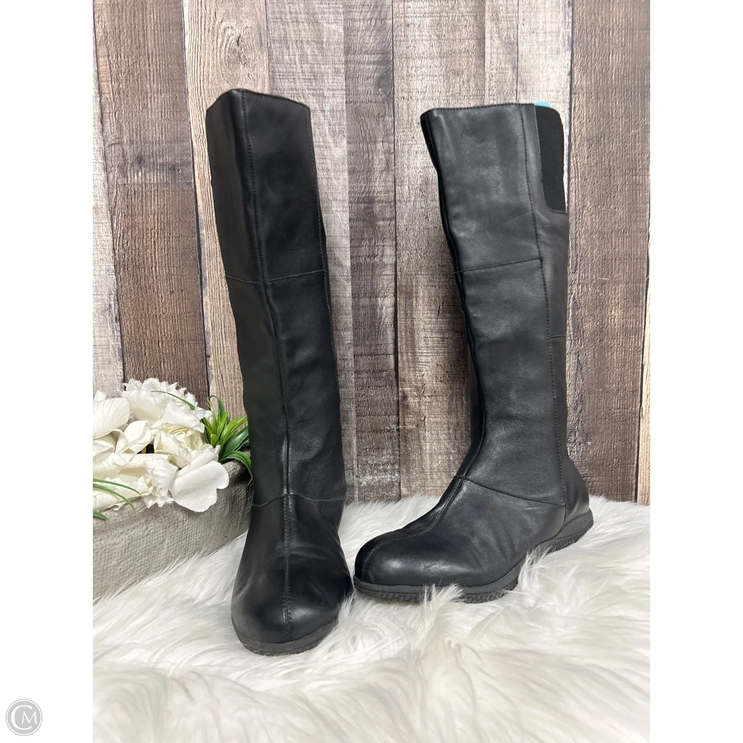 Boots Knee Flats By Cme In Black, Size: 7