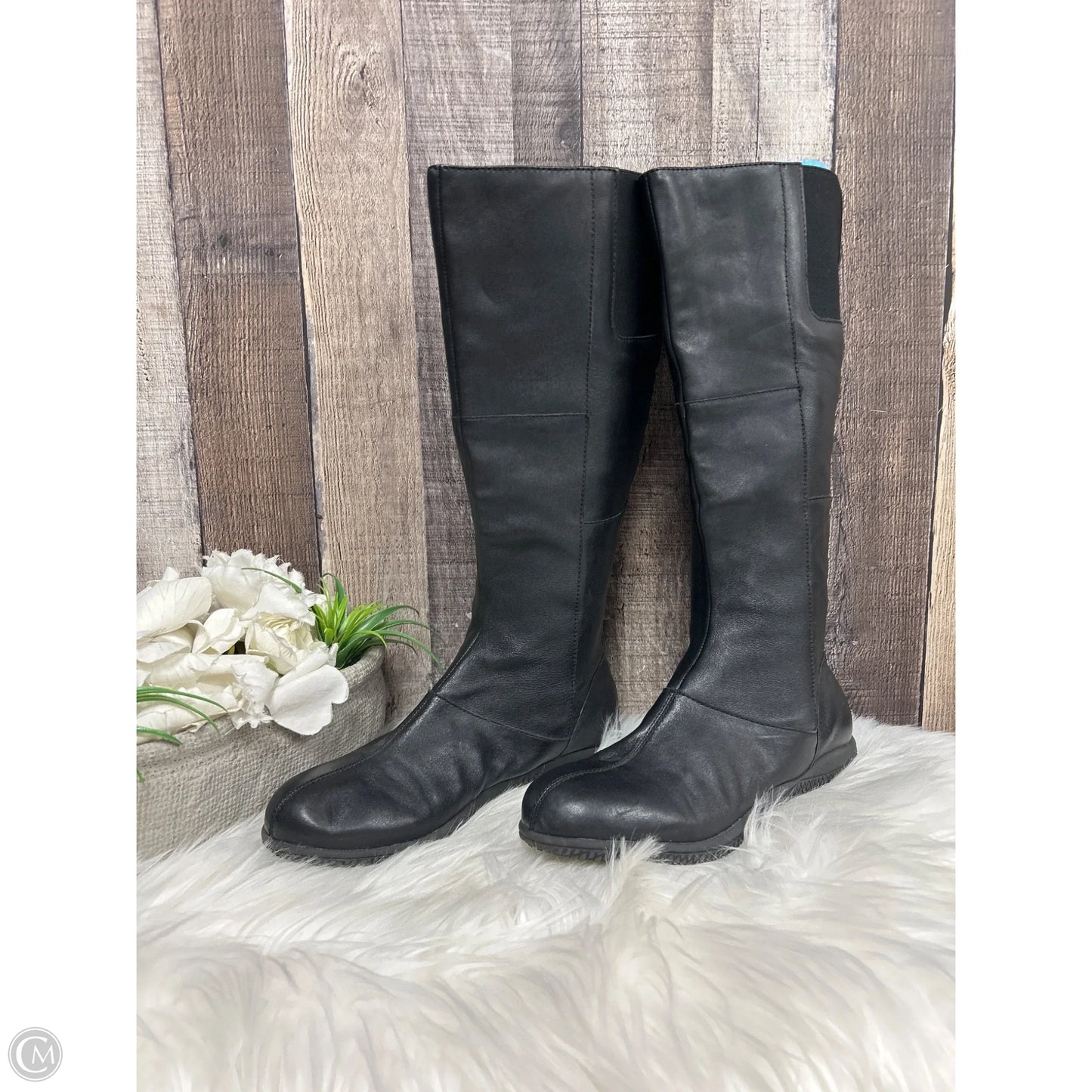 Boots Knee Flats By Cme In Black, Size: 7