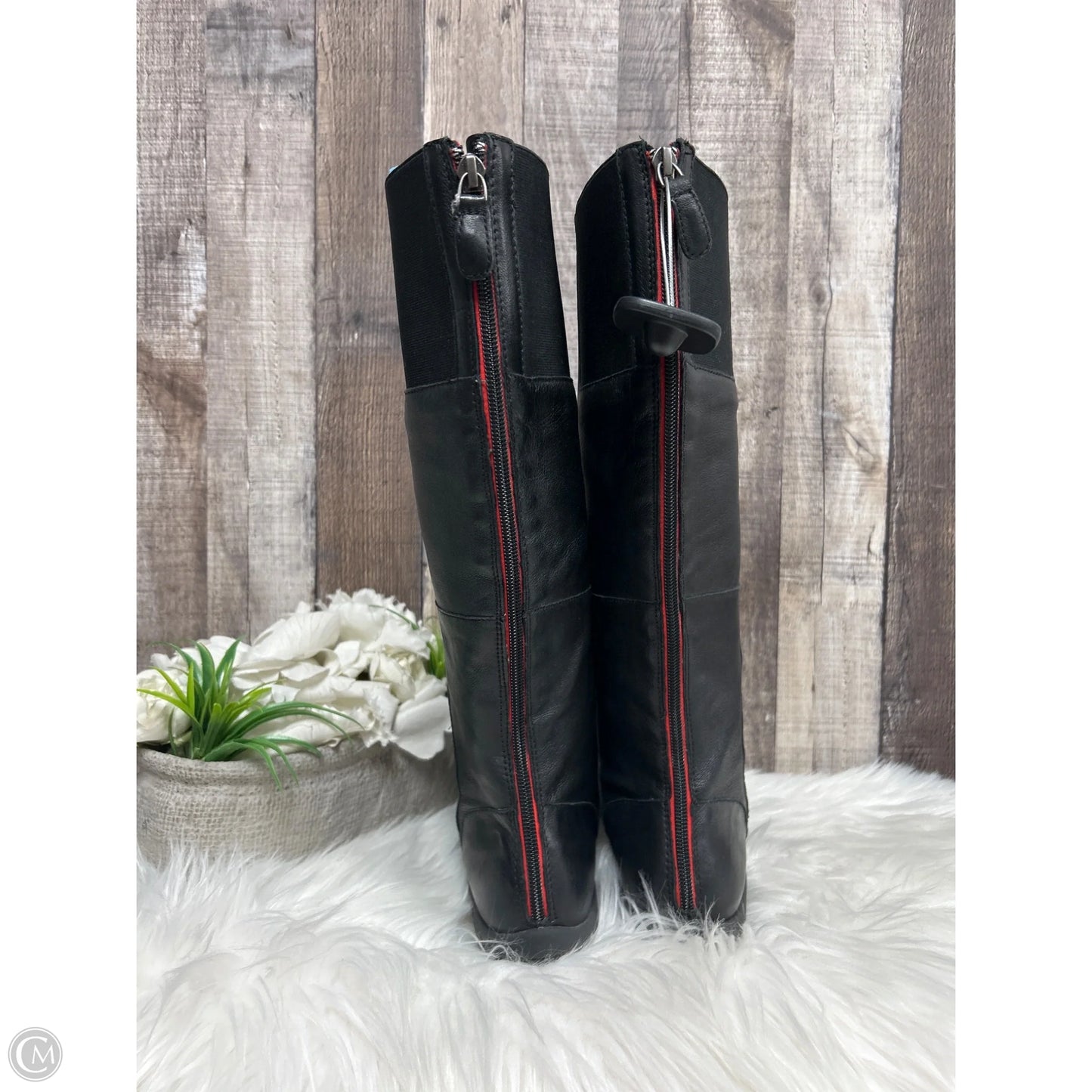 Boots Knee Flats By Cme In Black, Size: 7