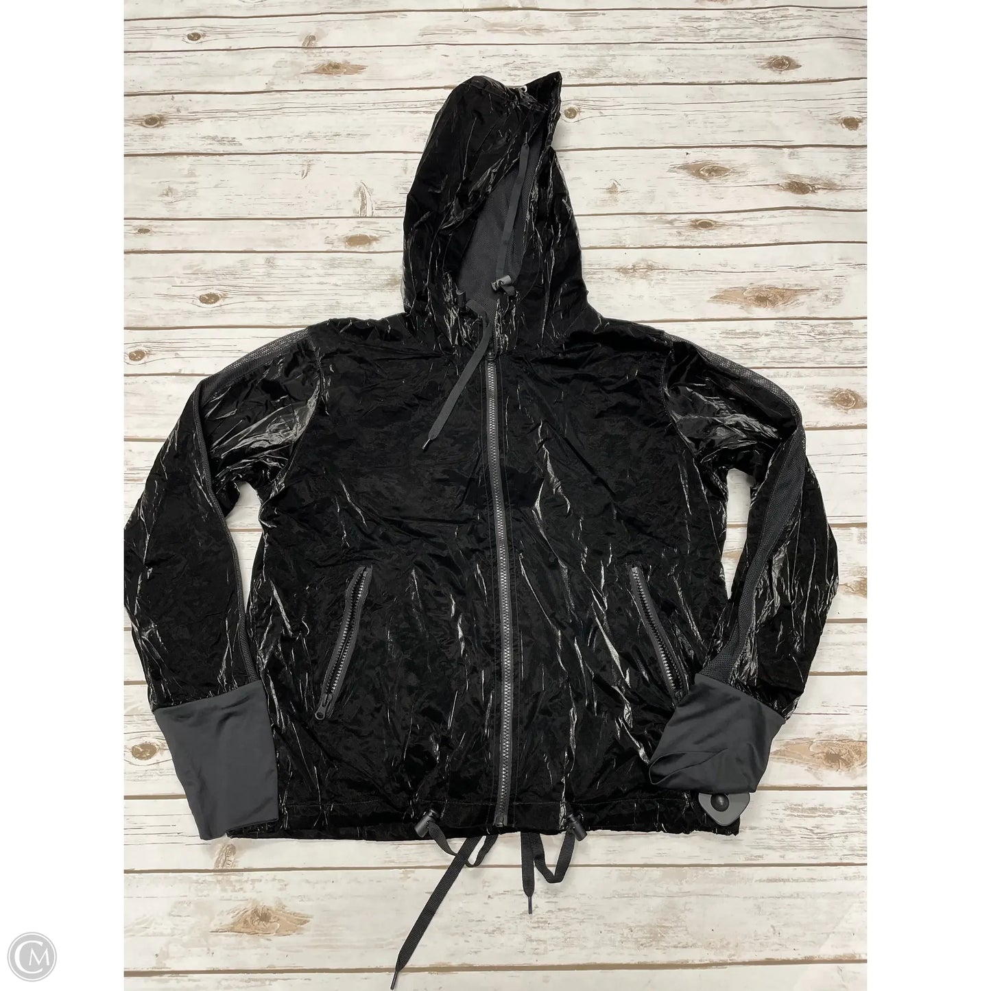 Athletic Jacket By Zyia In Black, Size: L