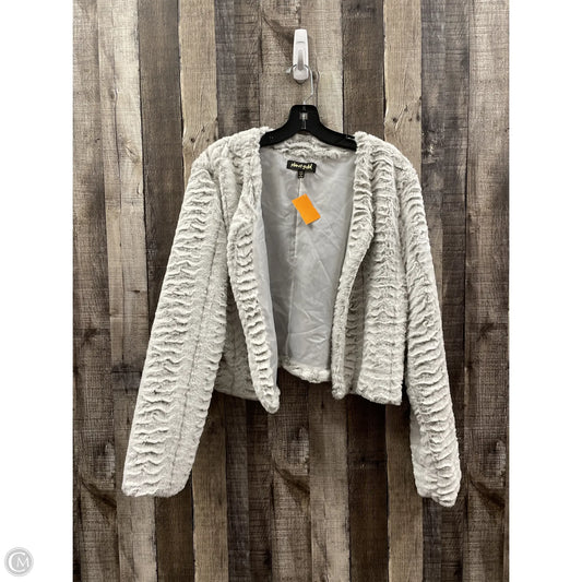 Jacket Faux Fur & Sherpa By Cme In Grey, Size: Xxl
