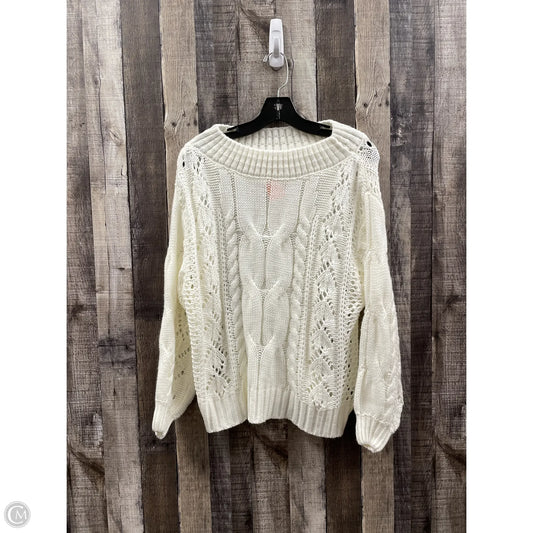 Sweater By Shein In White, Size: L