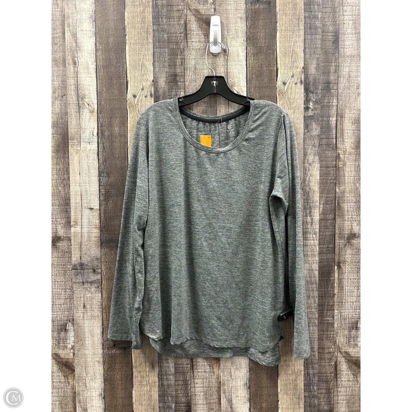 Athletic Top Long Sleeve Crewneck By Champion In Black, Size: Xl