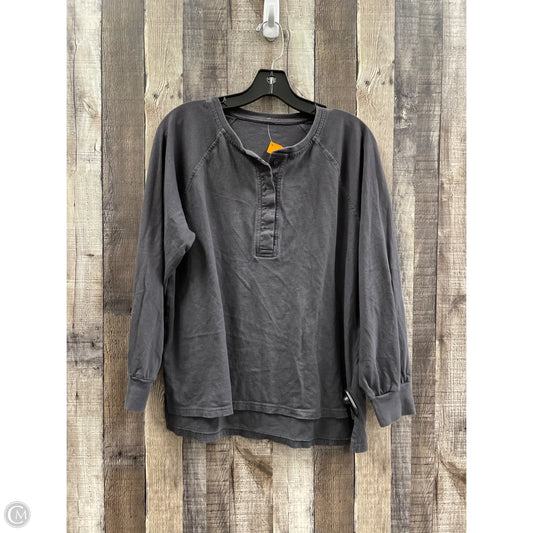 Top Long Sleeve By Madewell In Grey, Size: S