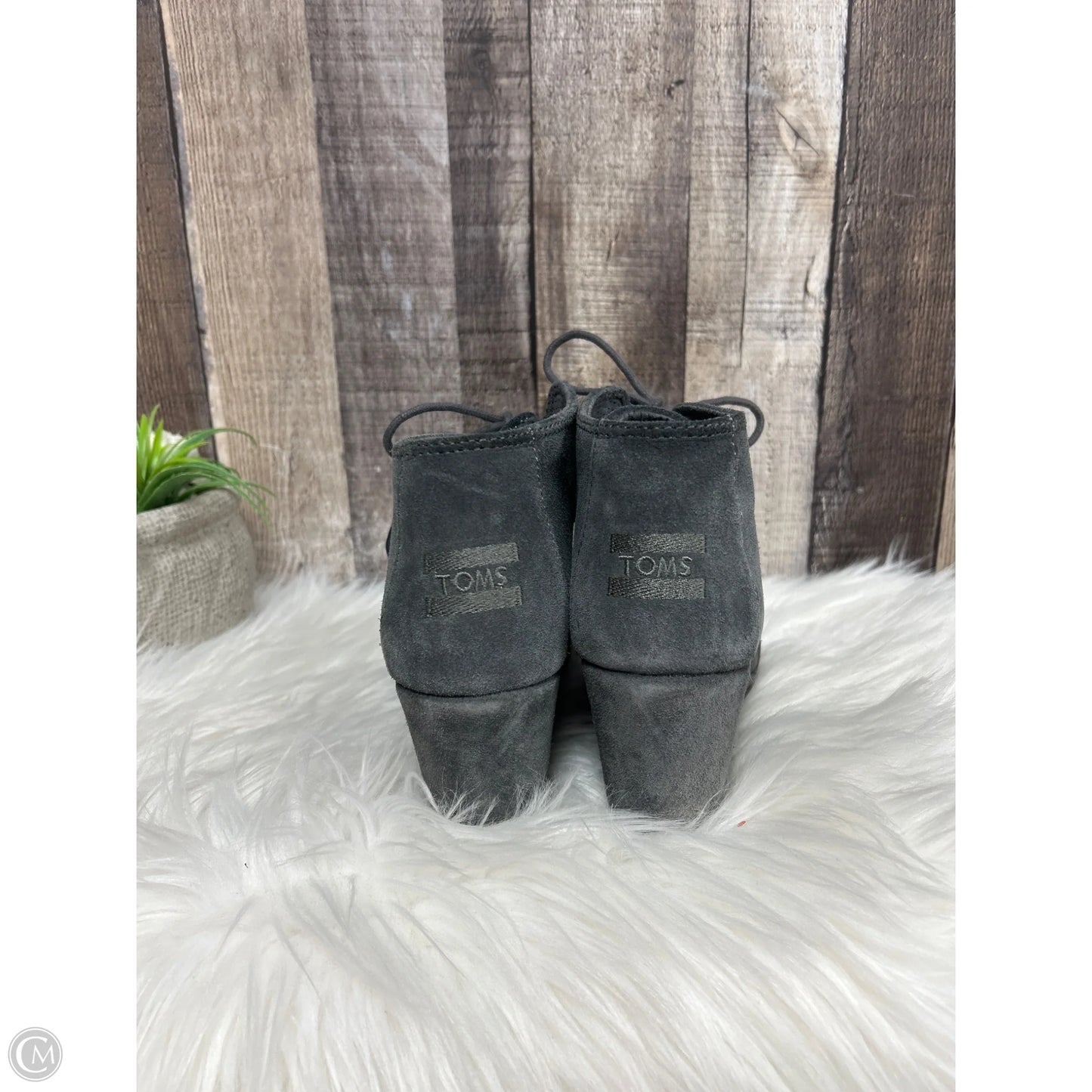 Boots Ankle Heels By Toms In Grey, Size: 7.5