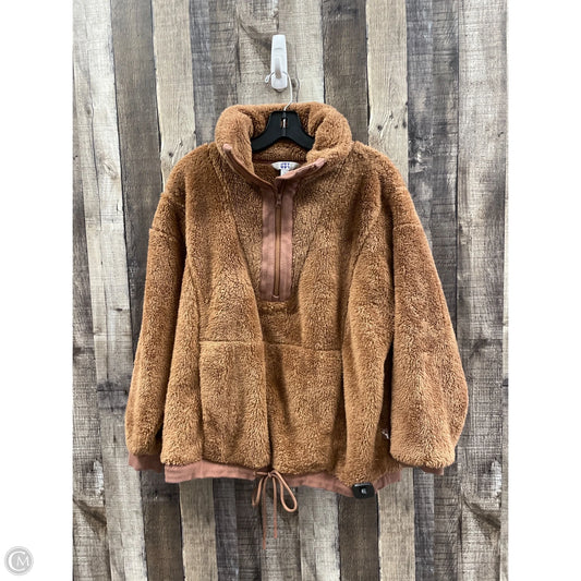Jacket Fleece By Joy Lab In Brown, Size: S