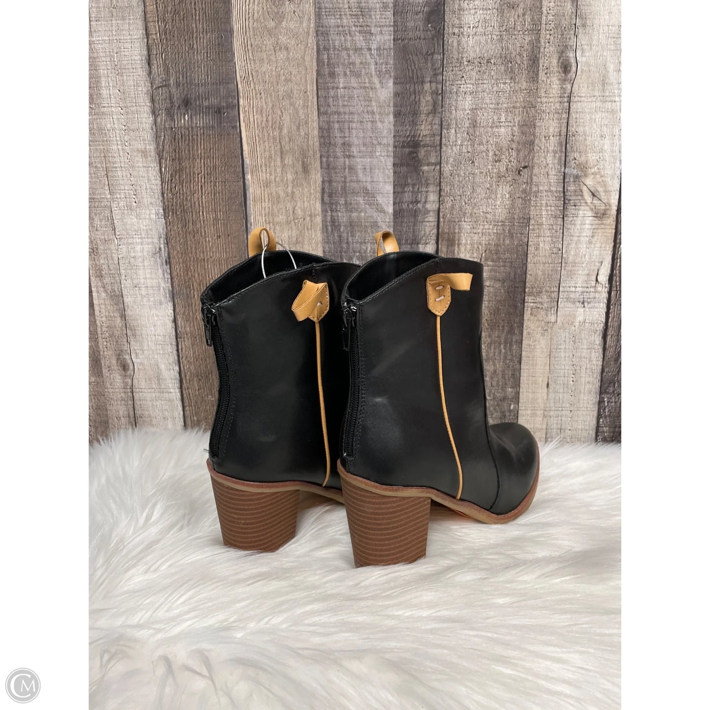 Boots Ankle Heels By Mia In Black, Size: 8