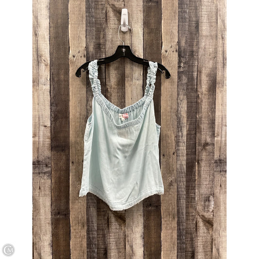 Top Sleeveless By Cloth & Stone In Blue Denim, Size: M