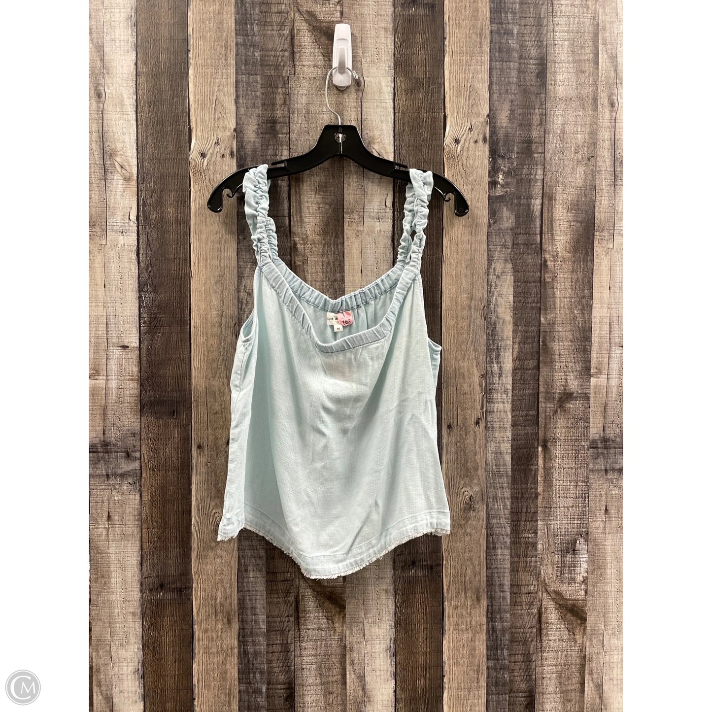 Top Sleeveless By Cloth & Stone In Blue Denim, Size: M