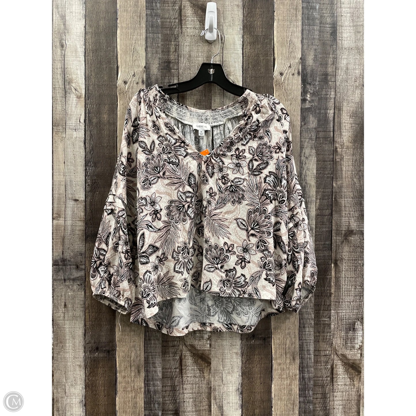 Top Long Sleeve By Evereve In Multi-colored, Size: M