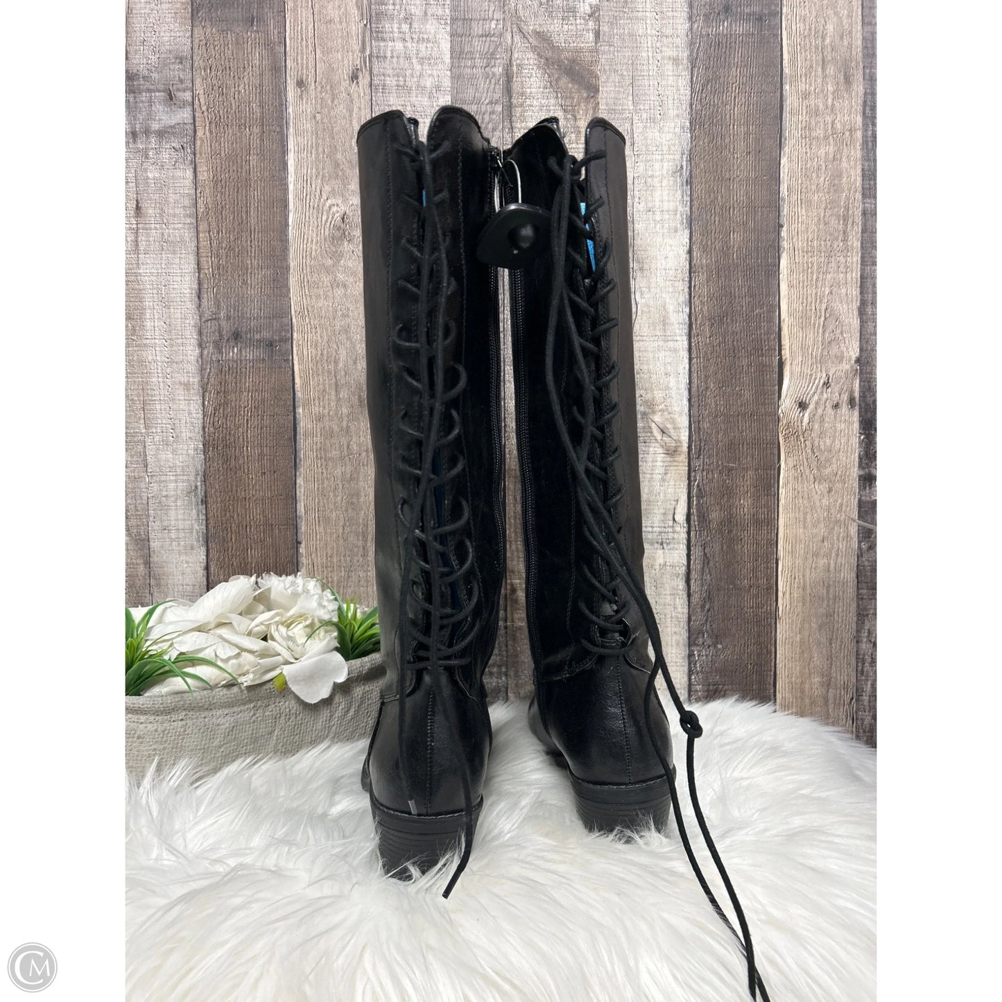 Boots Knee Heels By Sofft In Black, Size: 9.5