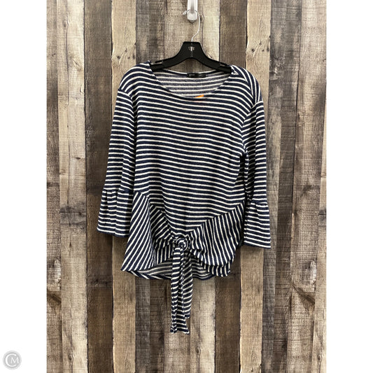 Top Long Sleeve By Gibson In Striped Pattern, Size: S