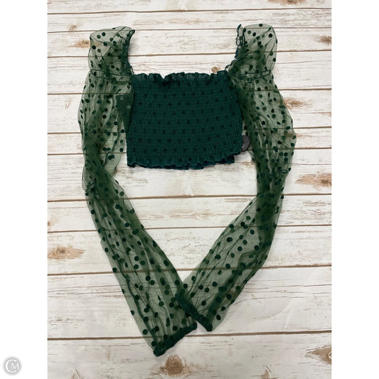 Top Long Sleeve By Shein In Green, Size: S