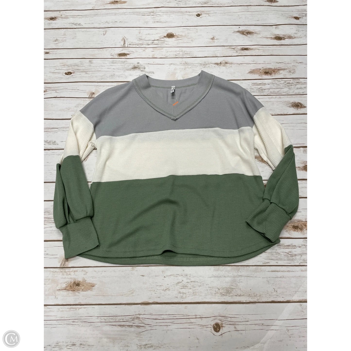 Top Long Sleeve By Cme In Multi-colored, Size: S