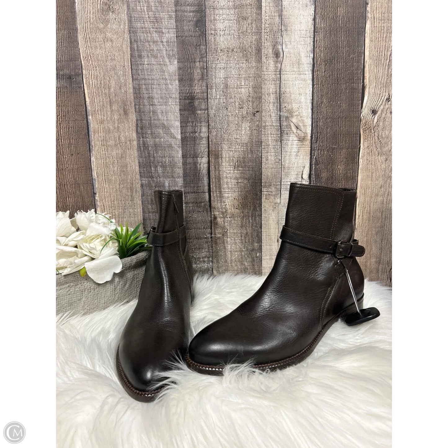 Boots Ankle Flats By Cme In Brown, Size: 7.5