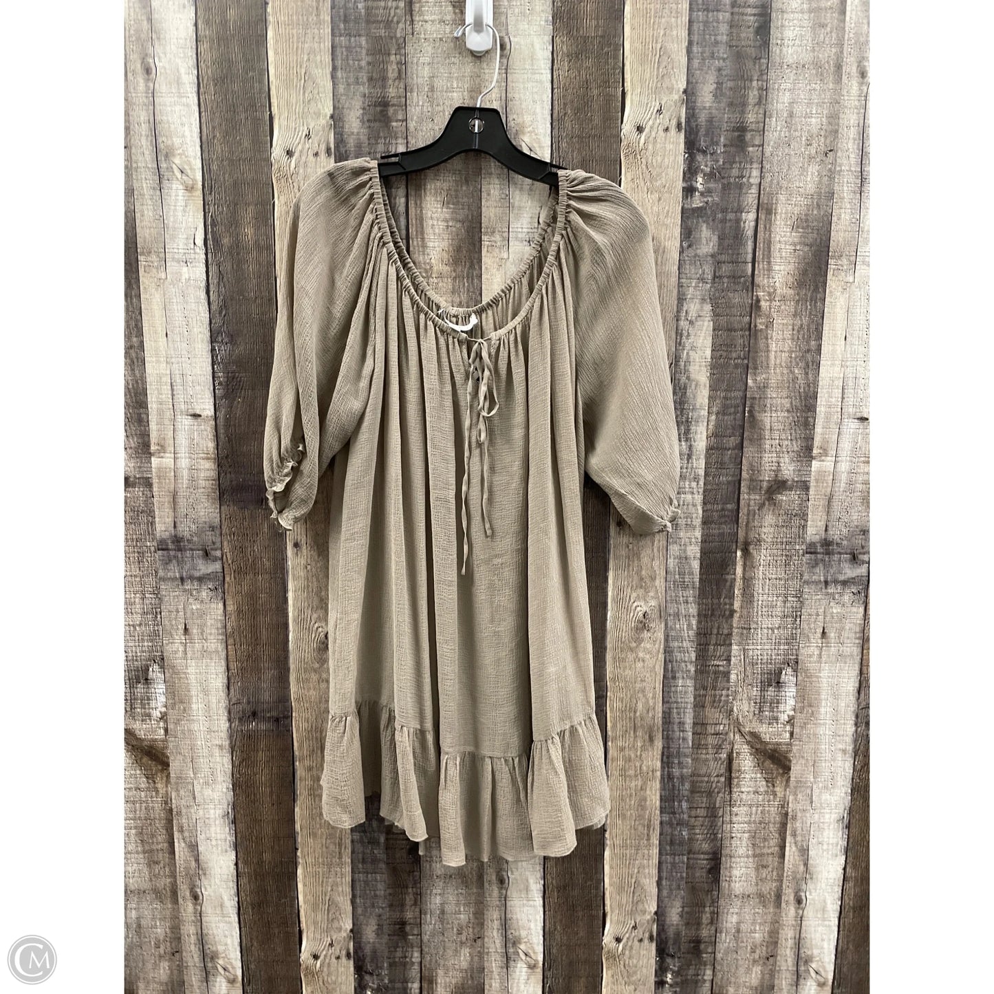 Tunic Short Sleeve By Cabi In Taupe, Size: L