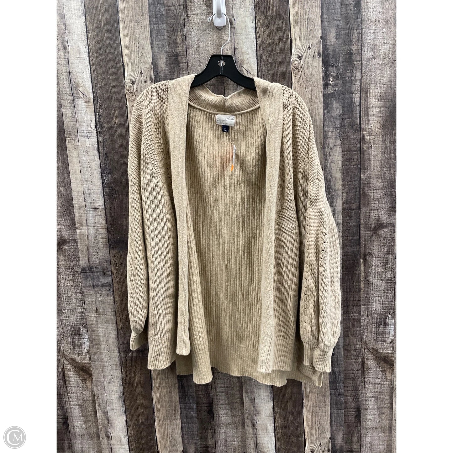 Sweater Cardigan By Universal Thread In Tan, Size: Xxl