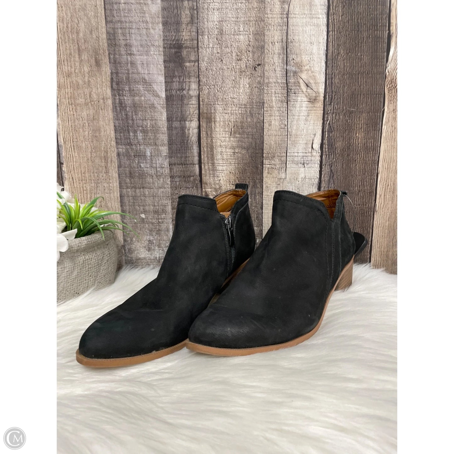 Boots Ankle Heels By Franco Sarto In Black, Size: 9