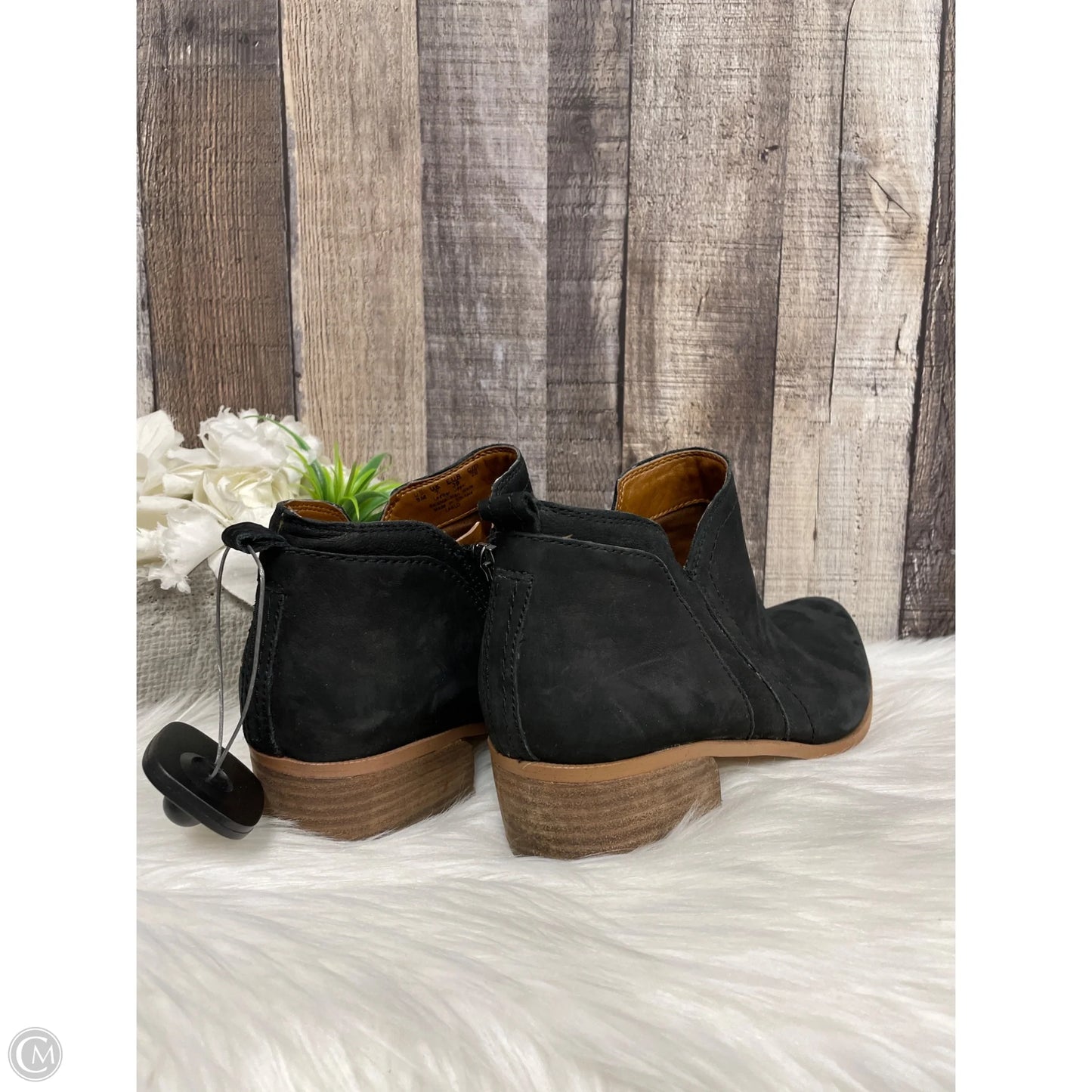 Boots Ankle Heels By Franco Sarto In Black, Size: 9