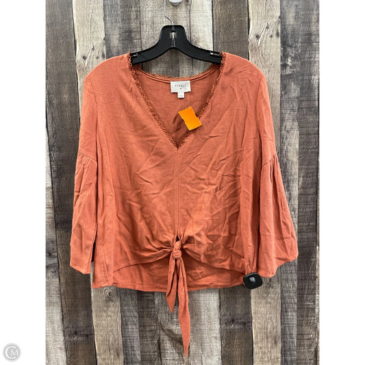 Top 3/4 Sleeve By Everly In Orange, Size: S