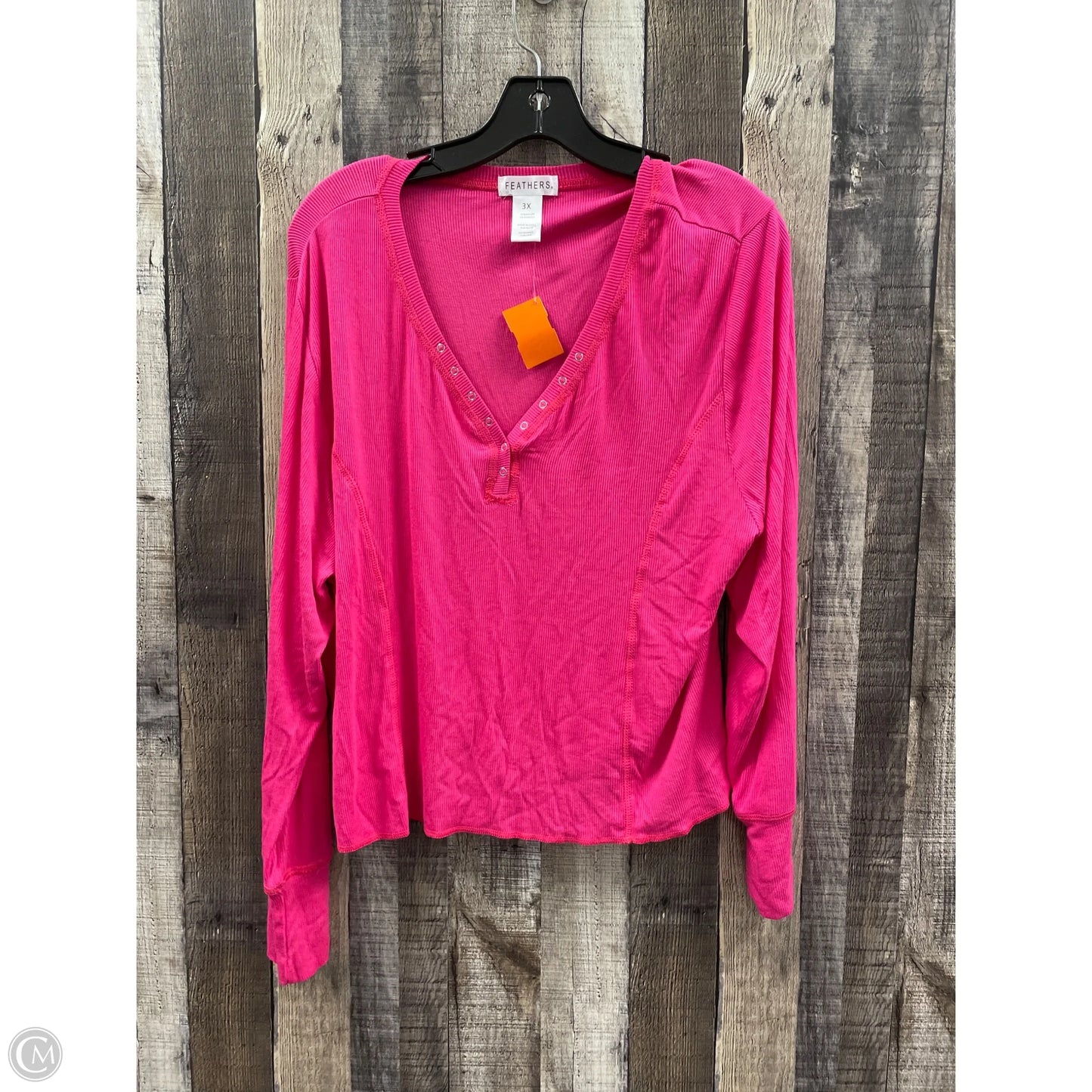 Top Long Sleeve By Cme In Pink, Size: 3x