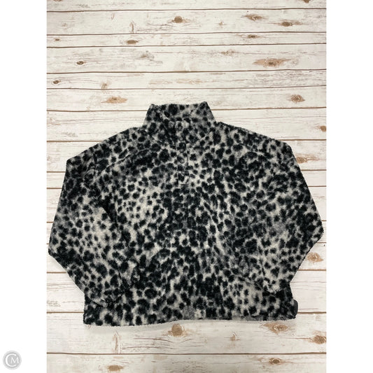 Jacket Fleece By Loft In Animal Print, Size: Xl