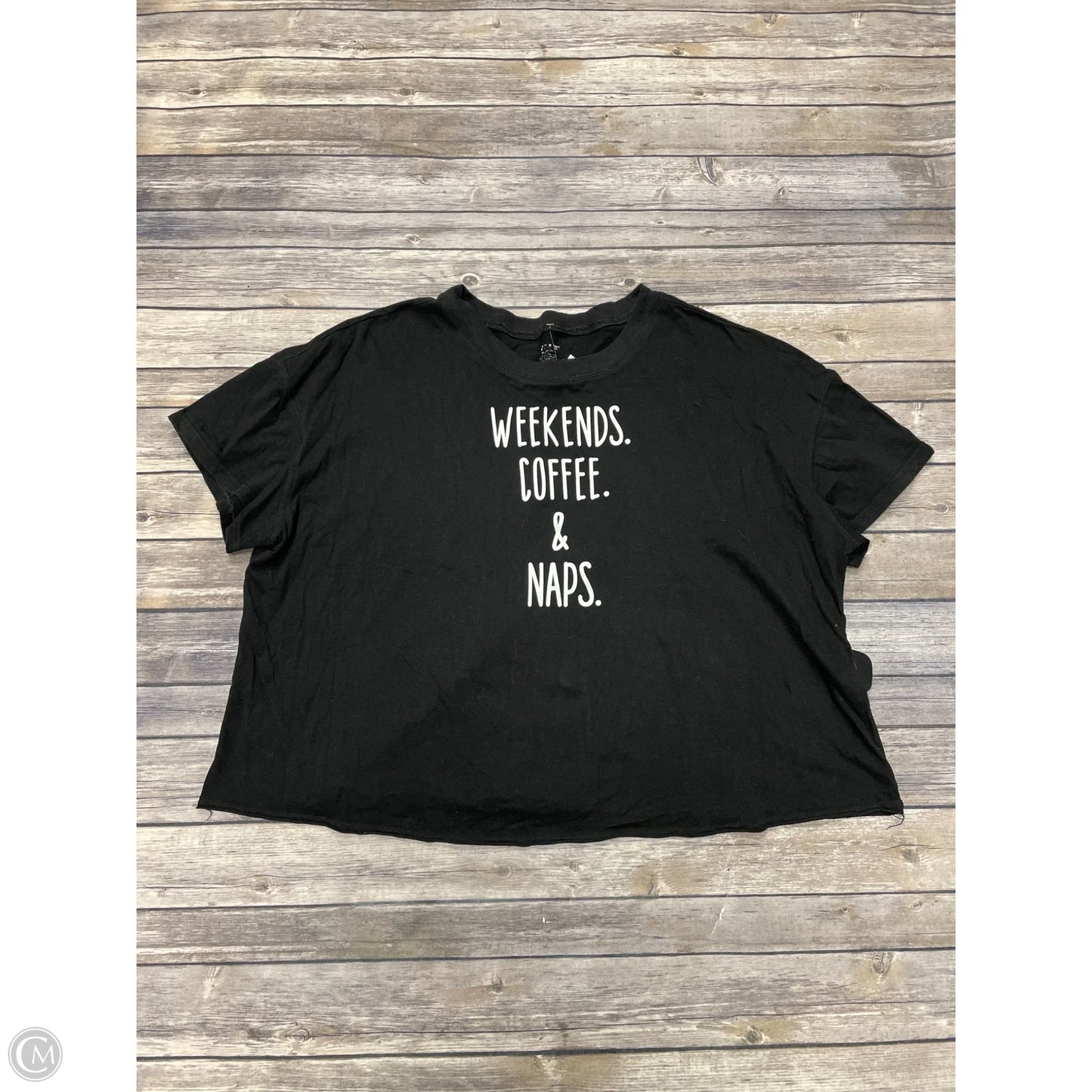 Top Short Sleeve By Cmf In Black, Size: Xl