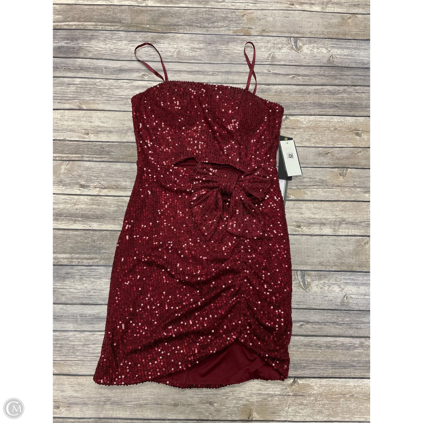 Dress Party Short By Cme In Maroon, Size: S