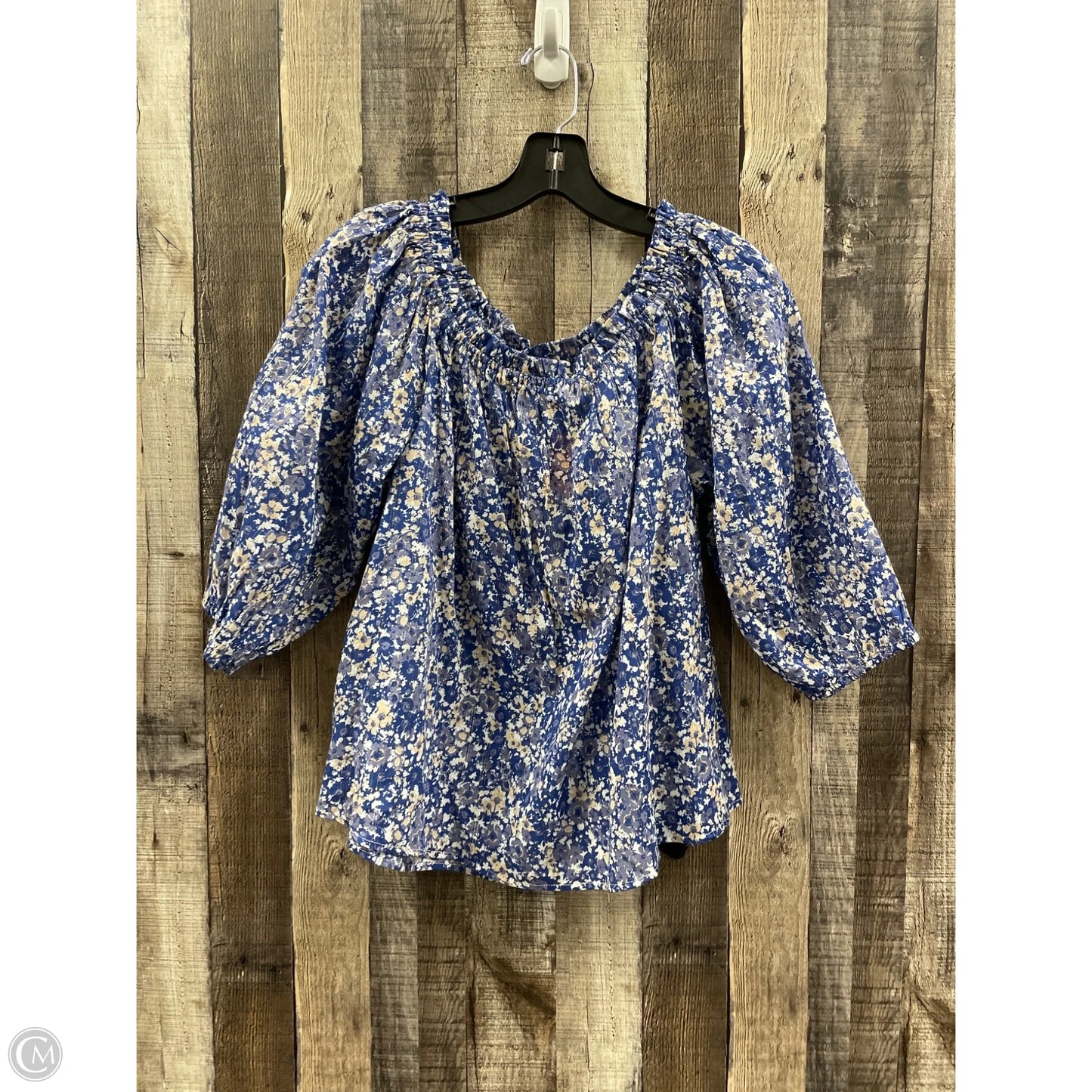 Top Long Sleeve By Cme In Blue, Size: S
