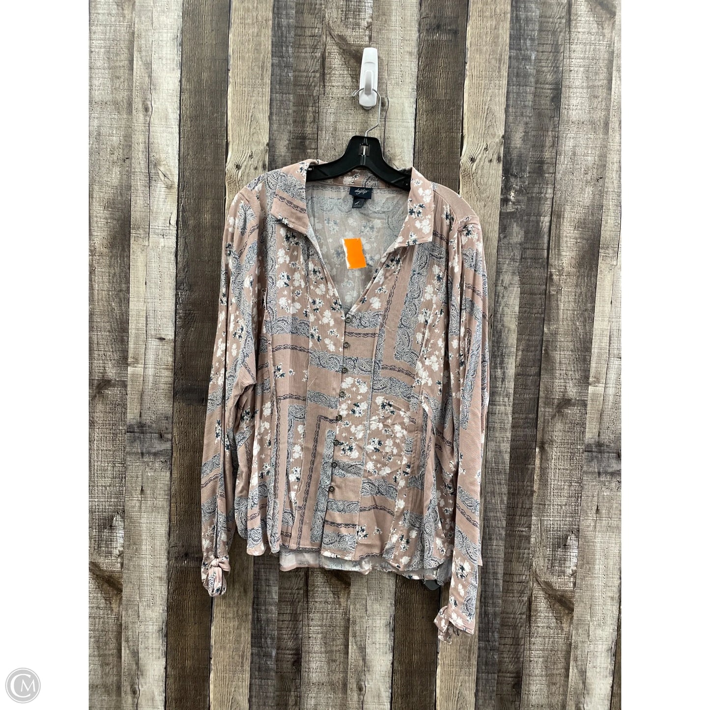 Top Long Sleeve By Daytrip In Multi-colored, Size: L