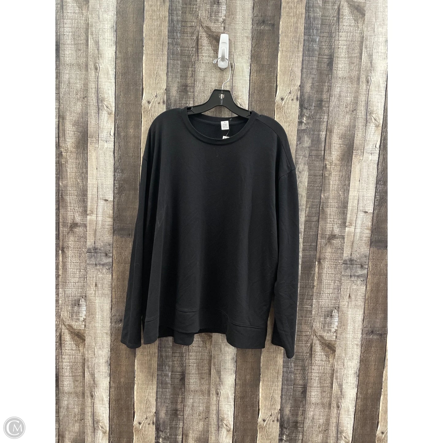 Athletic Top Long Sleeve Crewneck By Xersion In Black, Size: 2x