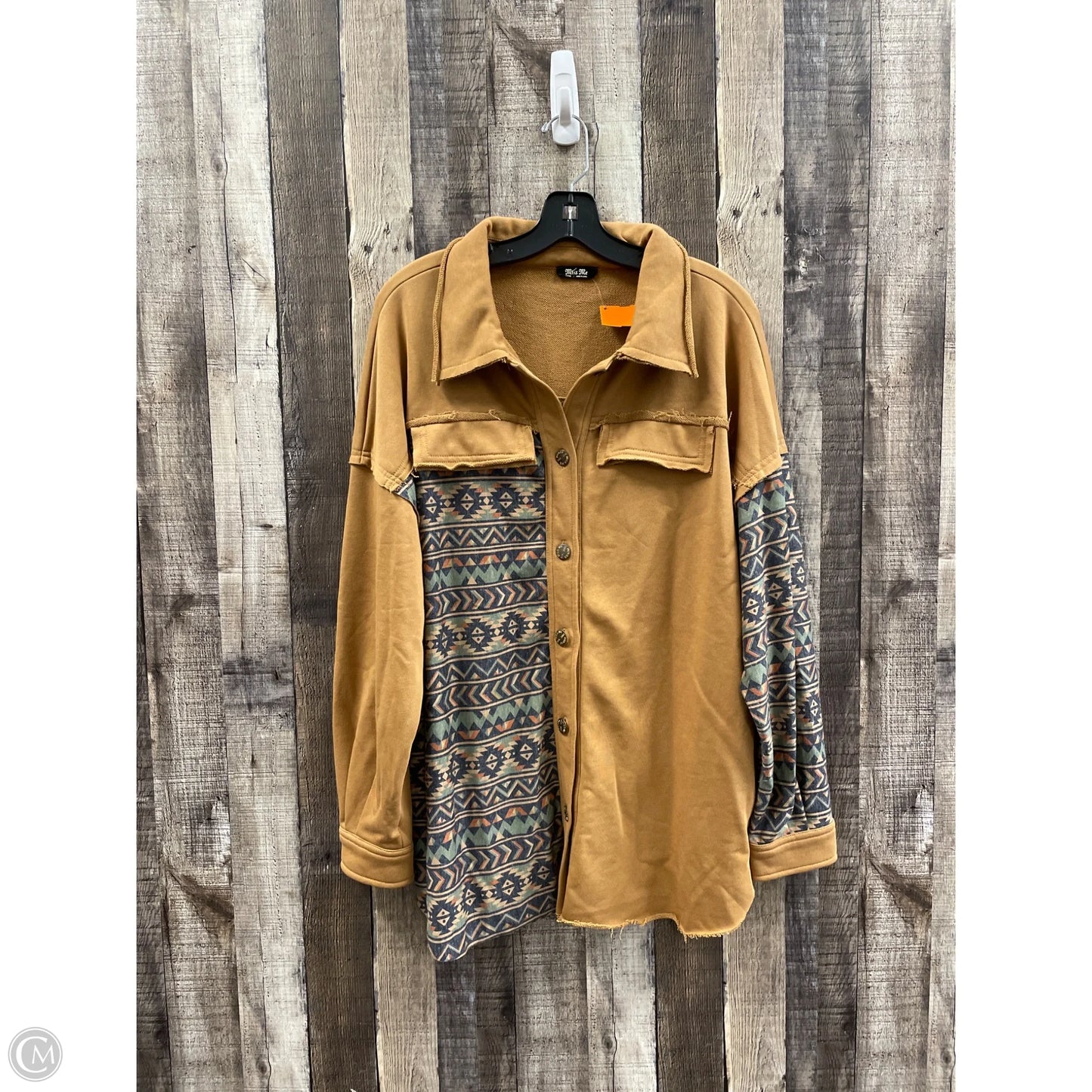 Jacket Shirt By Miss Me In Multi-colored, Size: L