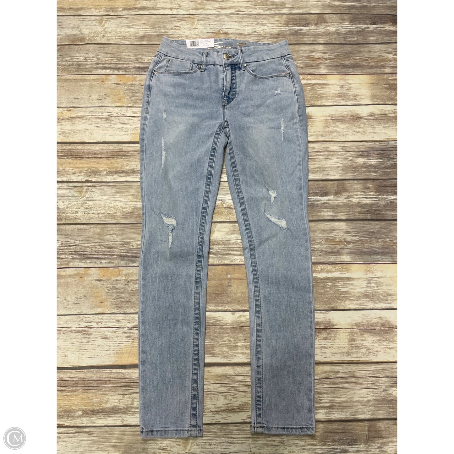 Jeans Skinny By Seven 7 In Blue Denim, Size: 6