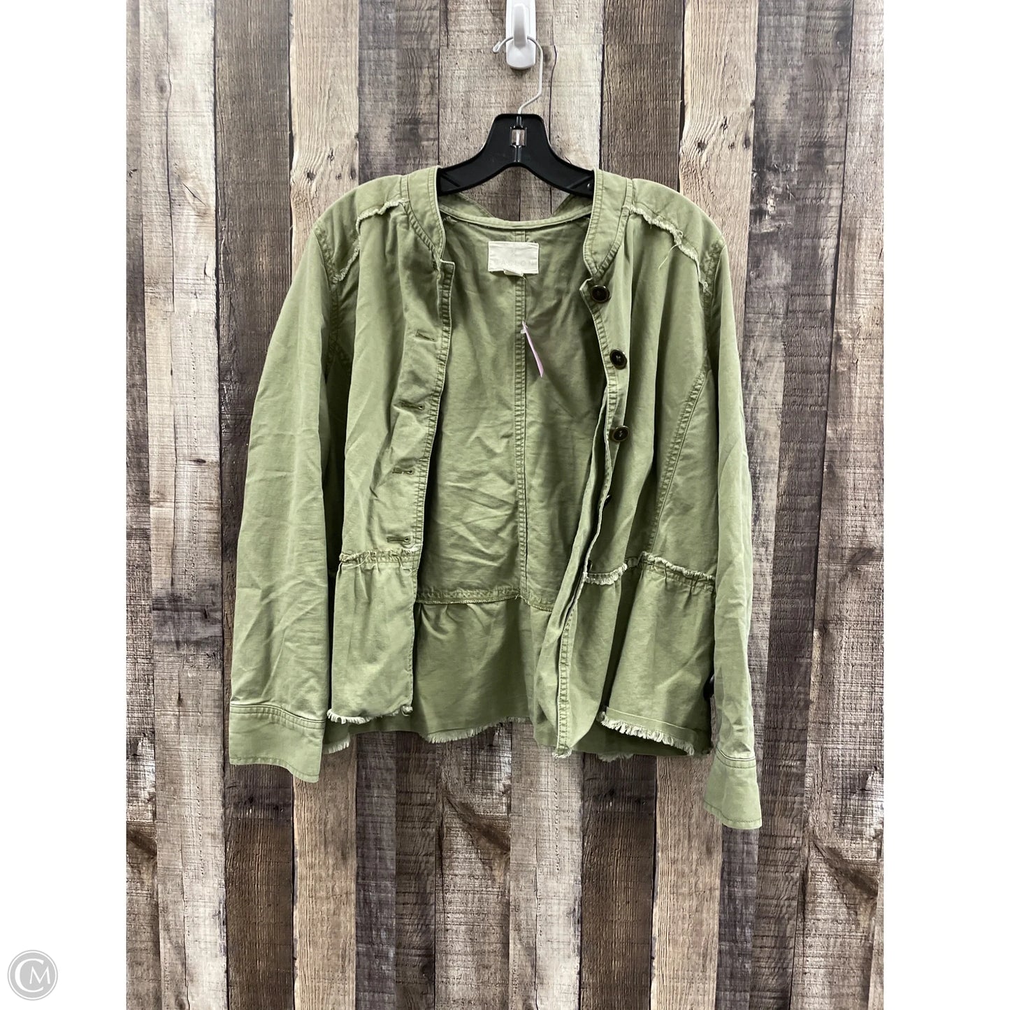 Jacket Denim By Caslon In Green, Size: Lp
