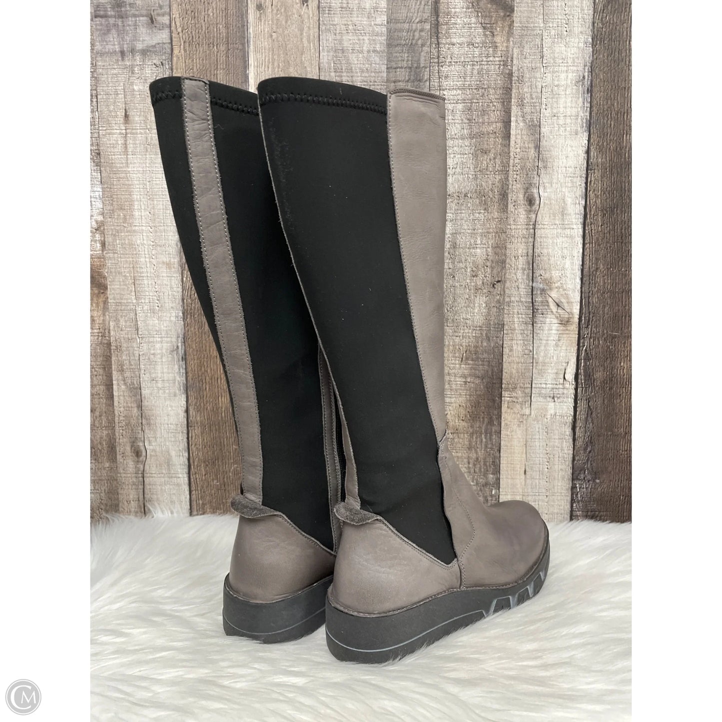 Boots Knee Heels By Miz Mooz In Grey, Size: 7