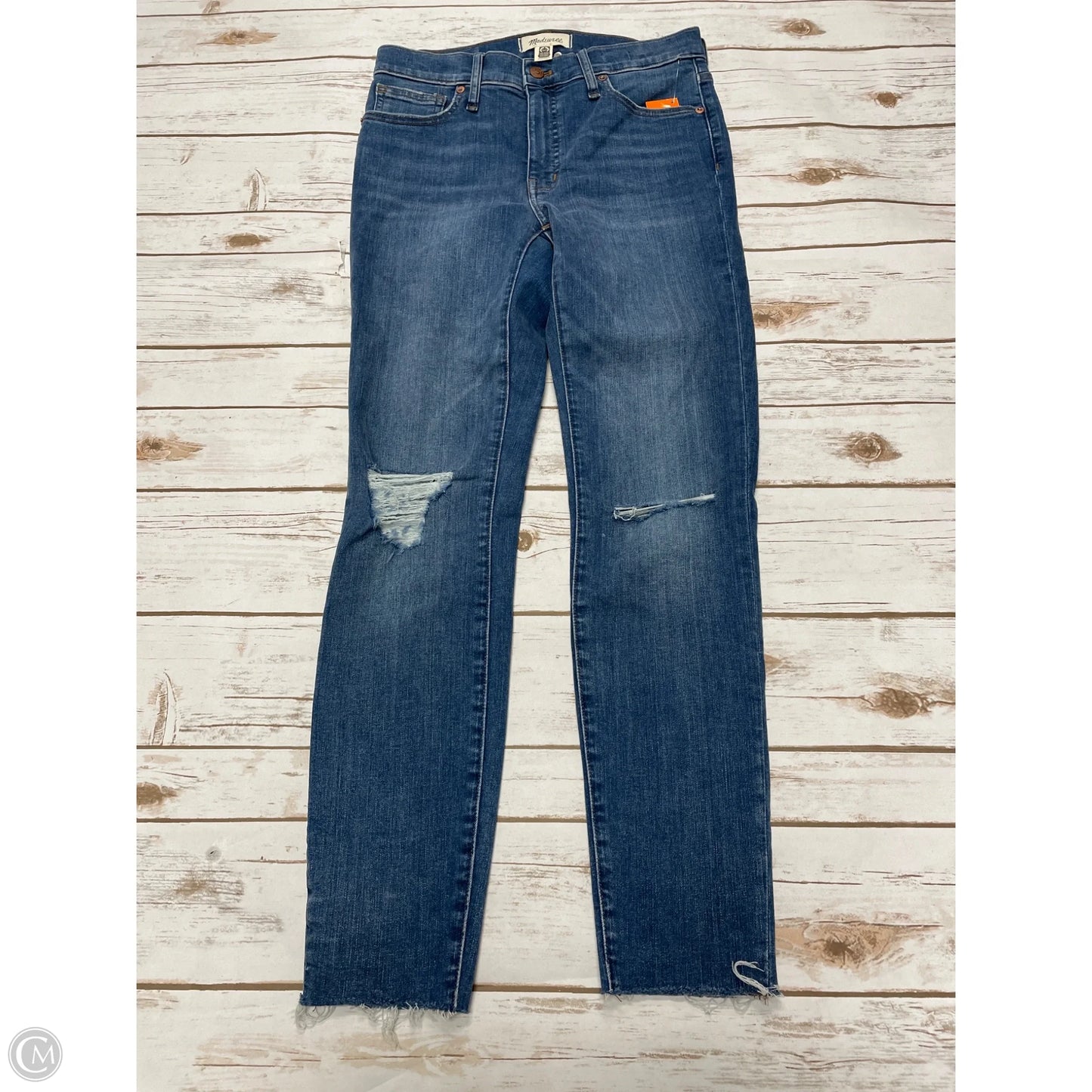 Jeans Skinny By Madewell In Blue Denim, Size: 4