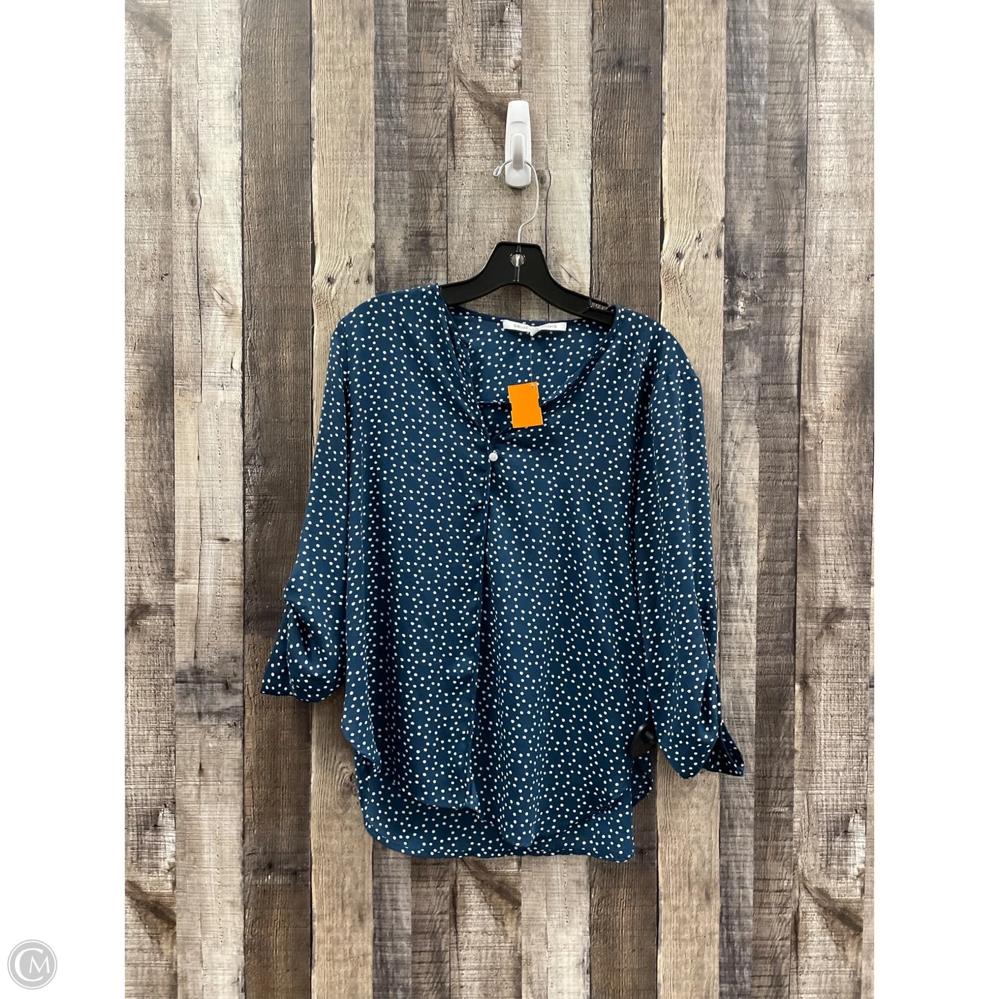 Top Long Sleeve By Collective Concepts In Polkadot Pattern, Size: S