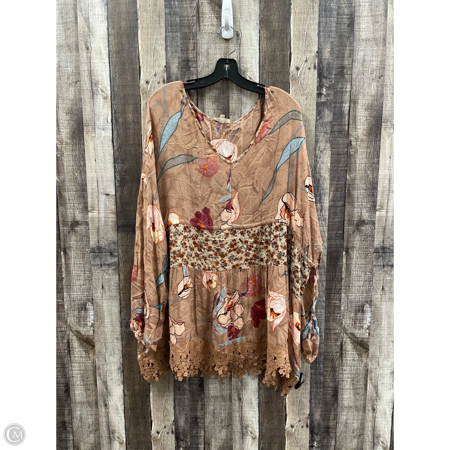 Top Long Sleeve By Oddi In Multi-colored, Size: 3x