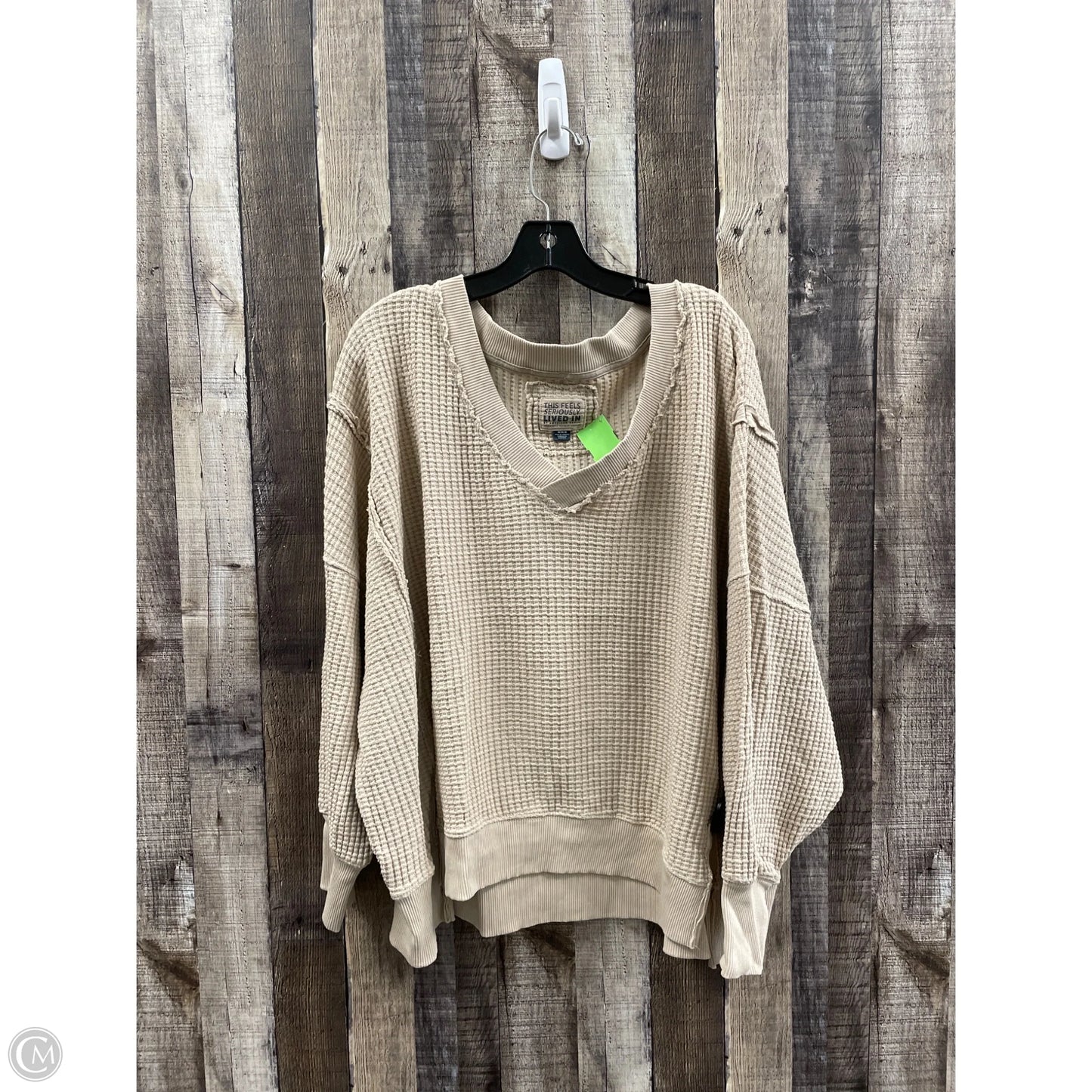 Sweatshirt Crewneck By American Eagle In Tan, Size: M
