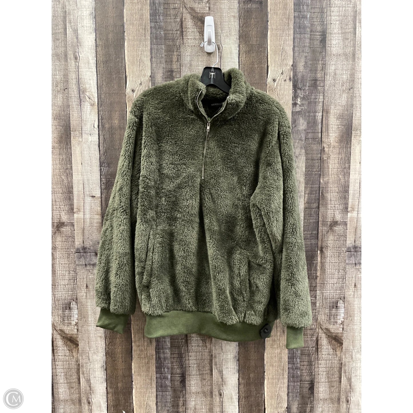 Jacket Fleece By Cme In Green, Size: Xl