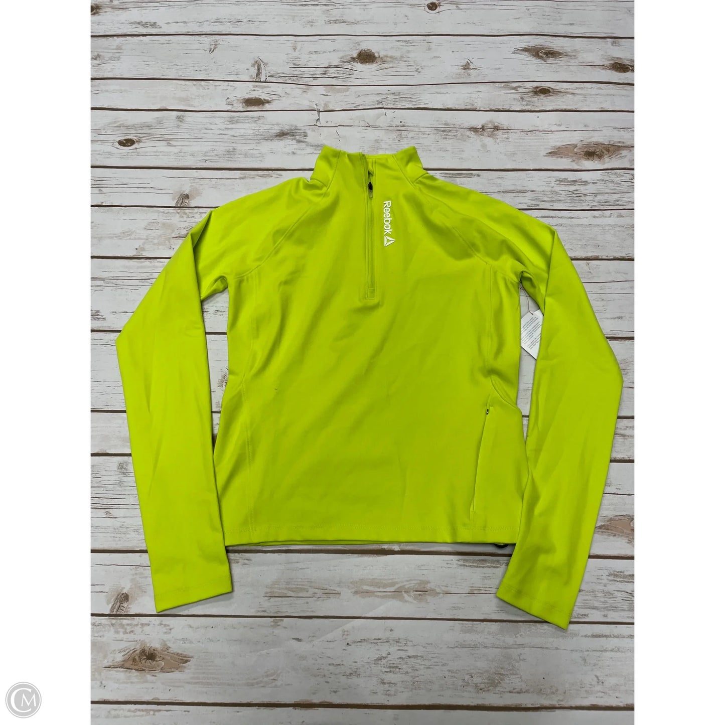 Athletic Jacket By Reebok In Green, Size: Xs