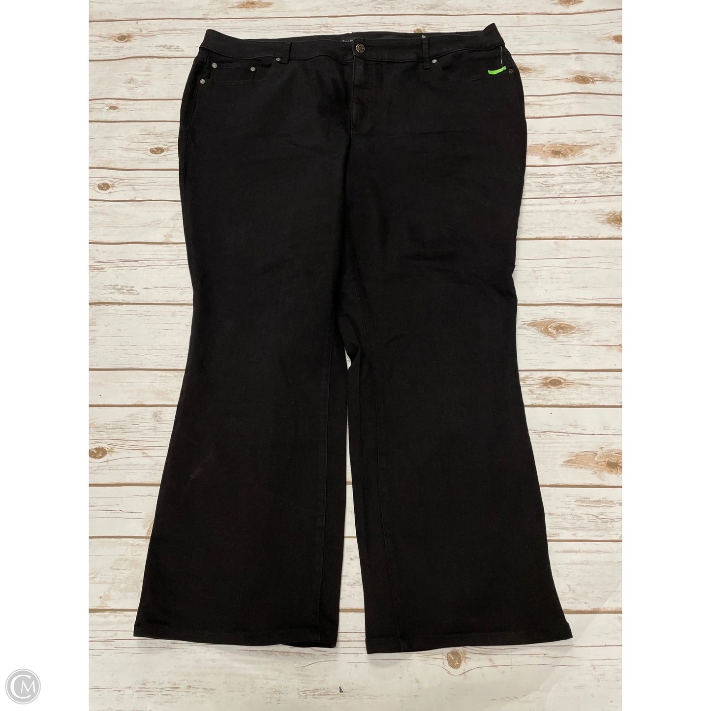 Jeans Boot Cut By Talbots In Black Denim, Size: 24