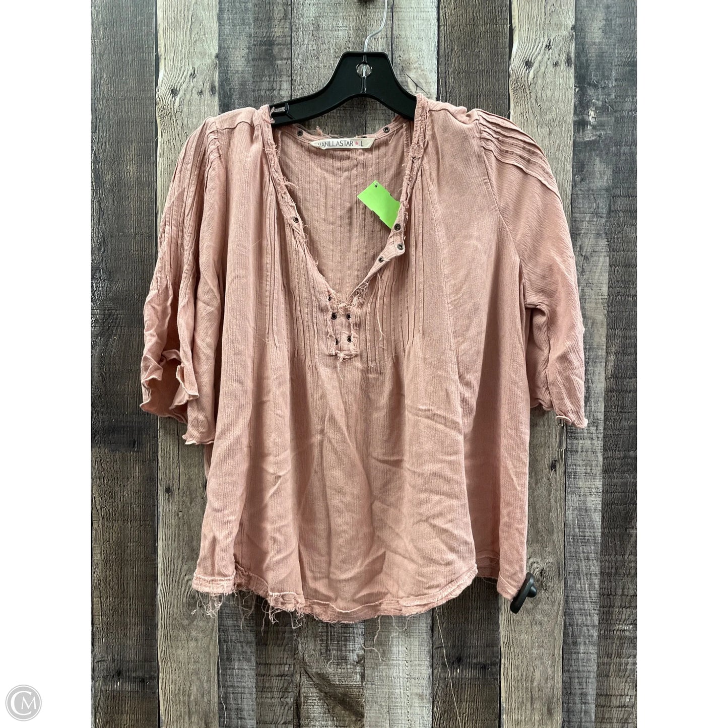 Top 3/4 Sleeve By Vanilla Star In Mauve, Size: L