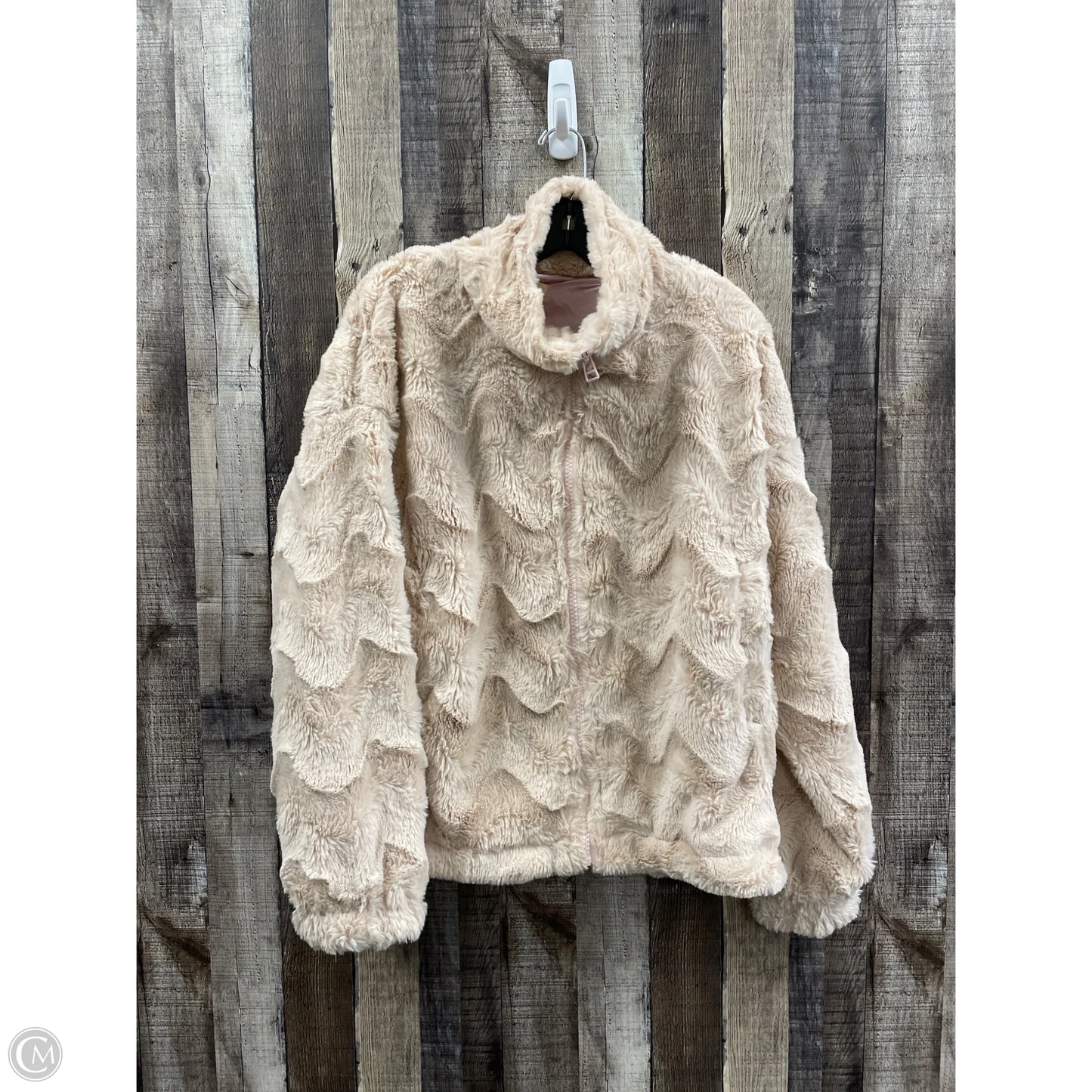 Jacket Fleece By Urban Outfitters In Beige, Size: L