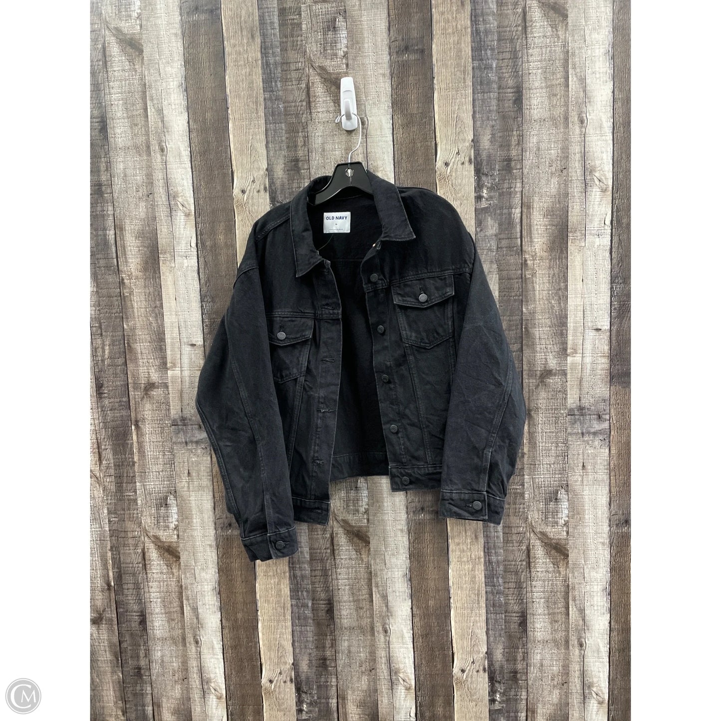 Jacket Denim By Old Navy In Black Denim, Size: Xl